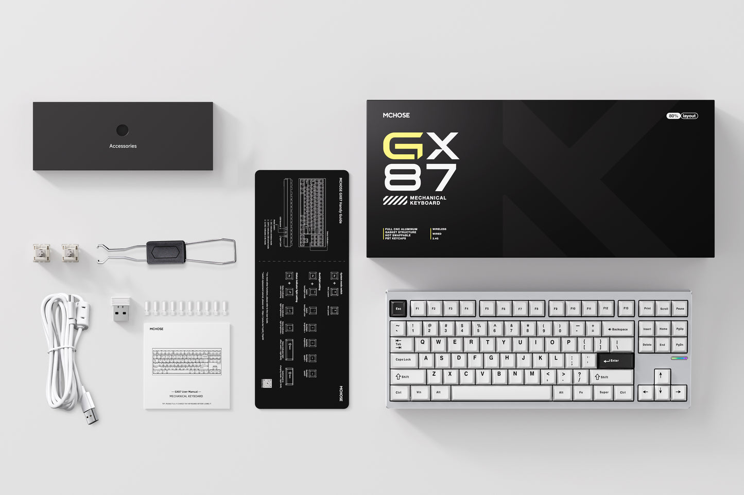 MCHOSE GX87 Aluminum Custom Mechanical Keyboard