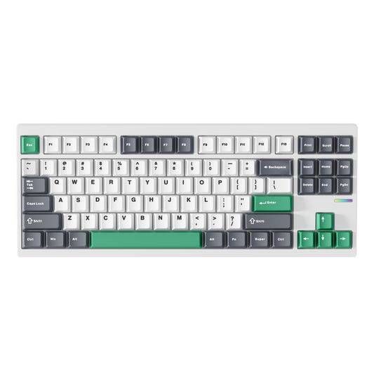 MCHOSE GX87 Lite Aluminum Custom Mechanical Keyboard - White Nano Spraying
