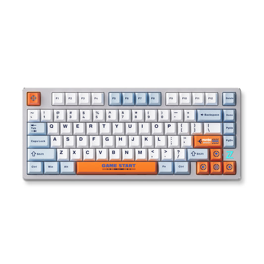 MCHOSE Z75S Metal Top Cover Wireless Mechanical Keyboard - Orange and Blue